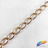 1/4" Curved Oval Metallic Cable Chain, CH-113