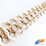 7/8" Gold Infinity Cube-Shaped Chain, CH-117