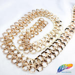 7/8" Gold Infinity Cube-Shaped Chain, CH-117