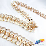 7/8" Gold Infinity Cube-Shaped Chain, CH-117