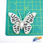 Black/Crystal Buttefly Beaded Rhinestone Patch Applique, BA-071