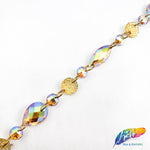 3/8" Chained Color AB Stone Trim, ACR-056