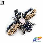 Insect Beaded Rhinestone Patch Applique, BA-100