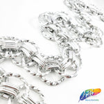 1 1/8" Silver Metallic Overlapping Cable Chain, CH-121