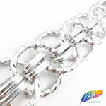 1 1/8" Silver Metallic Overlapping Cable Chain, CH-121