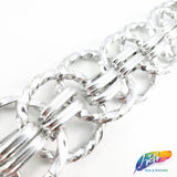 1 1/8" Silver Metallic Overlapping Cable Chain, CH-121