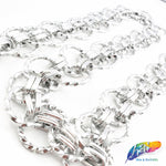 1 1/8" Silver Metallic Overlapping Cable Chain, CH-121