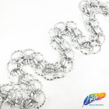 1 1/8" Silver Metallic Overlapping Cable Chain, CH-121