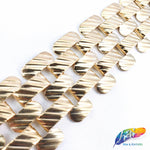 1" Gold Metal Striped Checkered Chain, CH-122