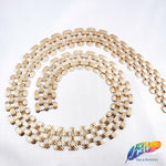 1" Gold Metal Striped Checkered Chain, CH-122
