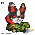 French Bulldog Embroidered Applique, EMBA-007