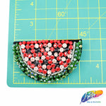 Watermelon Beaded Rhinestone Fruit Patch Applique, BA-109