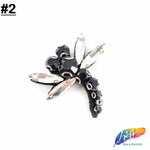 Black/Crystal Insect Beaded Rhinestone Applique, BA-094
