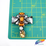 Cross Rhinestone Applique on Felt Backing, BA-081