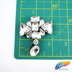Cross Rhinestone Applique on Felt Backing, BA-081