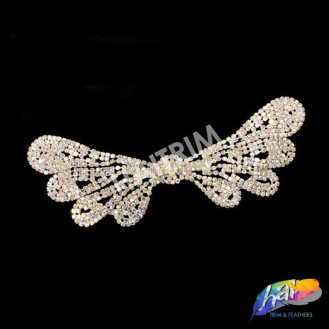 SALE! Wing Crystal Rhinestone Applique on Metal Setting, YH-252