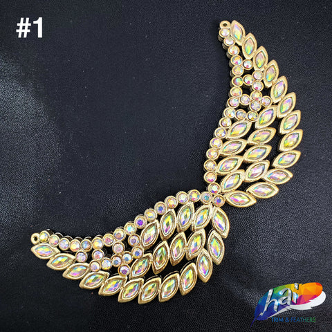 Gold AB Wing Plastic Resin Applique, NAS-010