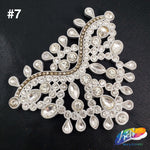 Silver Crystal Plastic Resin Applique, NAS-016