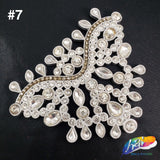 Silver Crystal Plastic Resin Applique, NAS-016
