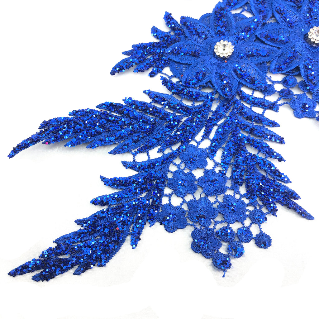 Royal Blue Rhinestone Applique Heavy Bead Crafted Rhinestone -  Canada