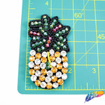 Pineapple Beaded Rhinestone Applique, BA-110