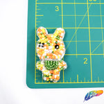 Multicolored Rabbit Beaded Rhinestone Applique, BA-133