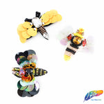 Yellow/Black Insect Beaded Rhinestone Sequin Applique, BA-115