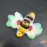 Clear AB Insect Beaded Rhinestone Sequin Applique, BA-114