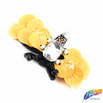 Yellow/Black Insect Beaded Rhinestone Sequin Applique, BA-115