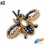 Insect Beaded Rhinestone Patch Applique, BA-100