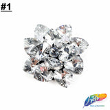 Crystal Flower Rhinestone Patch Applique, BA-082