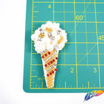 Ice Cream Cone Beaded Rhinestone Applique, BA-132