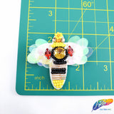 Clear AB Insect Beaded Rhinestone Sequin Applique, BA-114