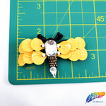 Yellow/Black Insect Beaded Rhinestone Sequin Applique, BA-115