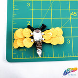Yellow/Black Insect Beaded Rhinestone Sequin Applique, BA-115