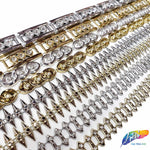 5/8" Rectangle Plastic Stud Trim w/ Rhinestone, PST-009