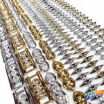 5/8" Rectangle Plastic Stud Trim w/ Rhinestone, PST-009
