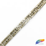 5/8" Rectangle Plastic Stud Trim w/ Rhinestone, PST-009