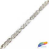 5/8" Rectangle Plastic Stud Trim w/ Rhinestone, PST-009