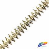 5/8" Rectangle Plastic Stud Trim w/ Rhinestone, PST-009
