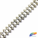 5/8" Rectangle Plastic Stud Trim w/ Rhinestone, PST-009