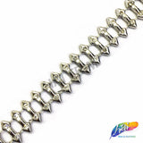 5/8" Rectangle Plastic Stud Trim w/ Rhinestone, PST-009