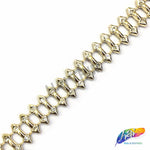 5/8" Rectangle Plastic Stud Trim w/ Rhinestone, PST-009