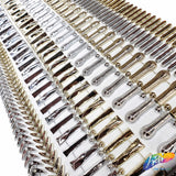 7/8" Silver Oblong Plastic Stud Trim, PST-016