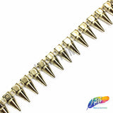 1/2" Gold Spike Plastic Stud Trim, PST-052