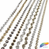 1/2" Wavy Plastic Stud Trim w/ Rhinestones, PST-003