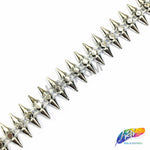 5/8" Rectangle Plastic Stud Trim w/ Rhinestone, PST-009