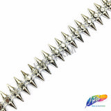 5/8" Rectangle Plastic Stud Trim w/ Rhinestone, PST-009