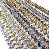 9/16" Wing Plastic Stud Trim w/ Rhinestones, PST-071