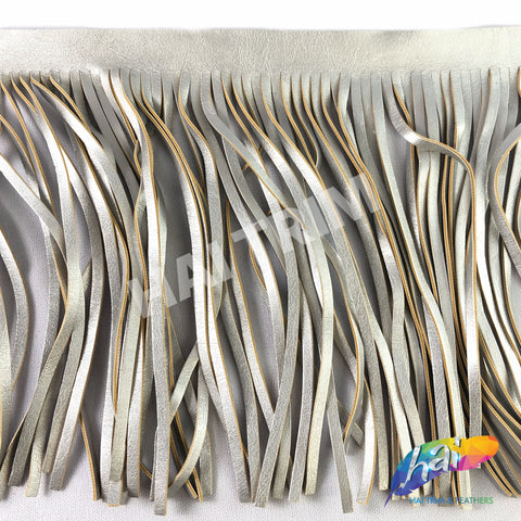 6" Faux Leather Fringe